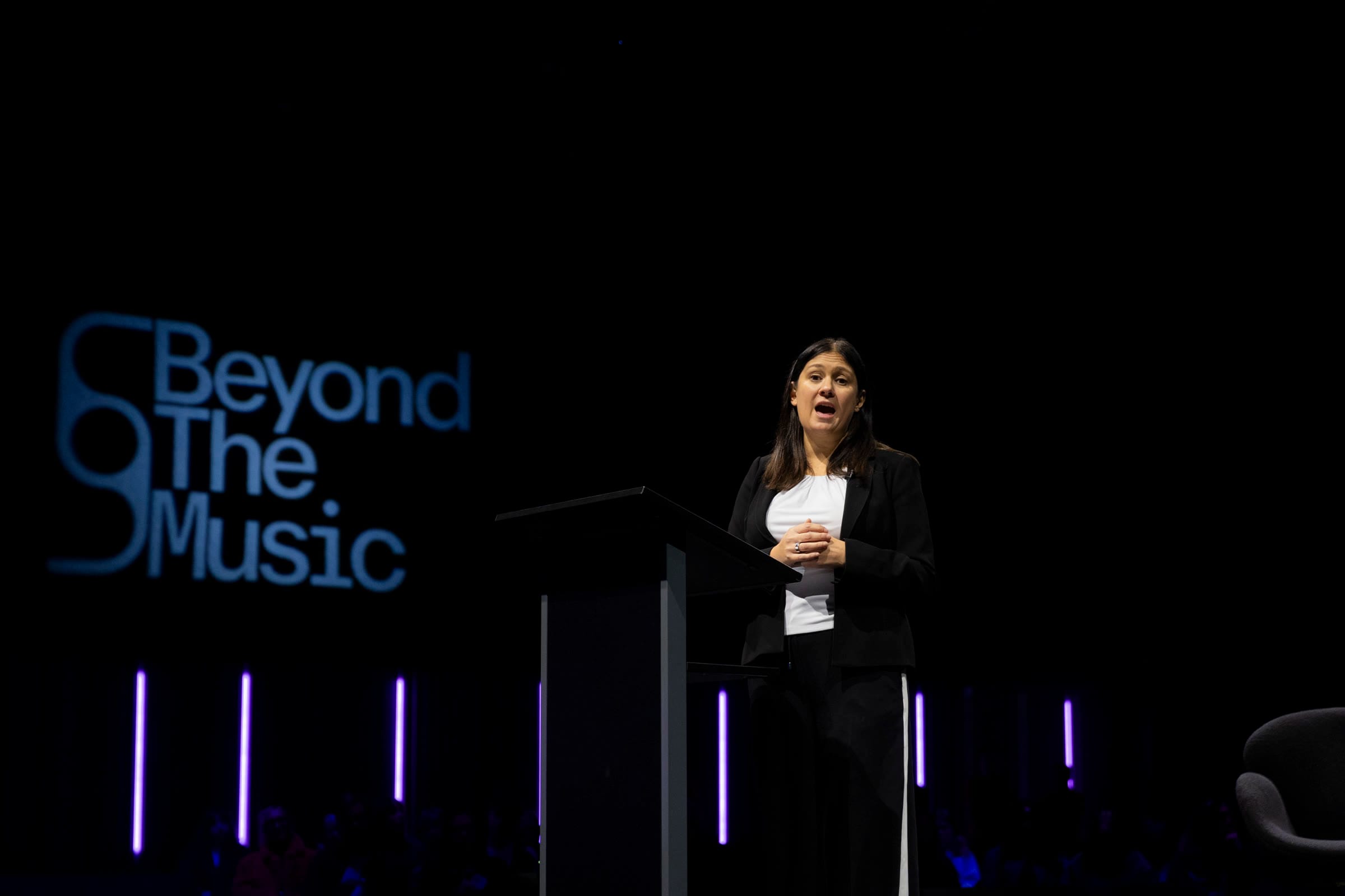 Lisa Nandy MP speaking at the Beyond The Music conference
