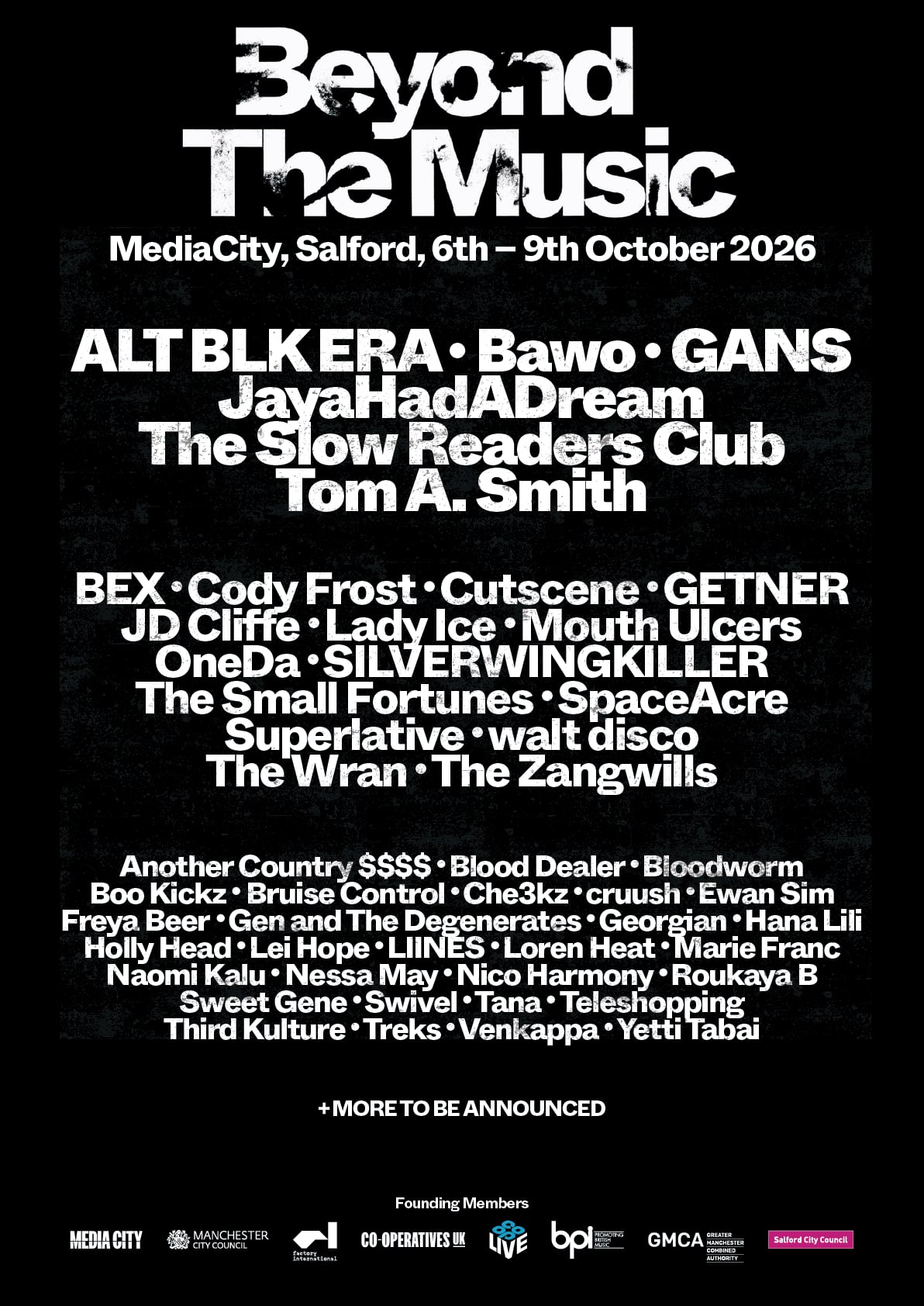 The Beyond The Music 2026 festival lineup so far