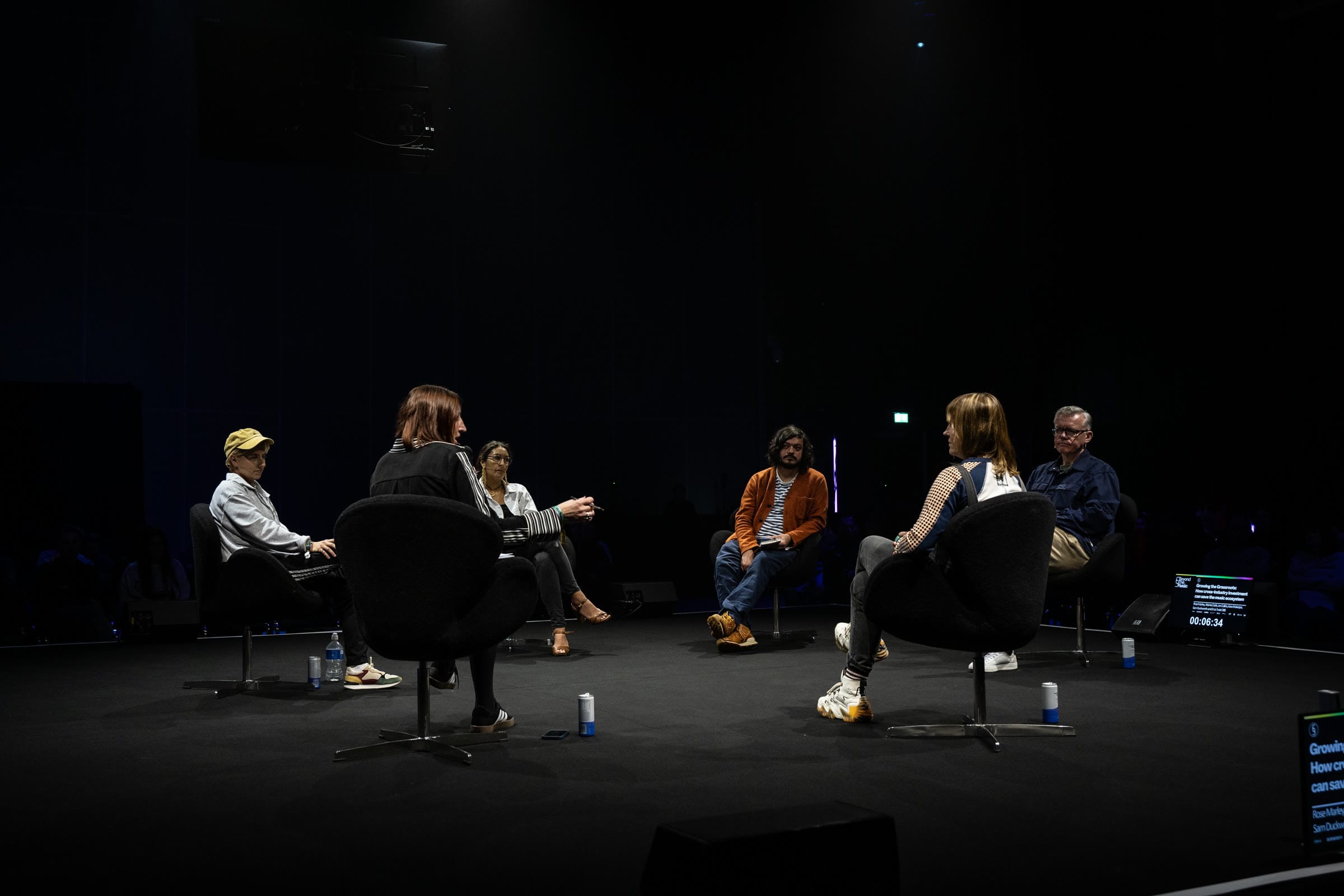 An industry panel in the round at the Beyond The Music conference