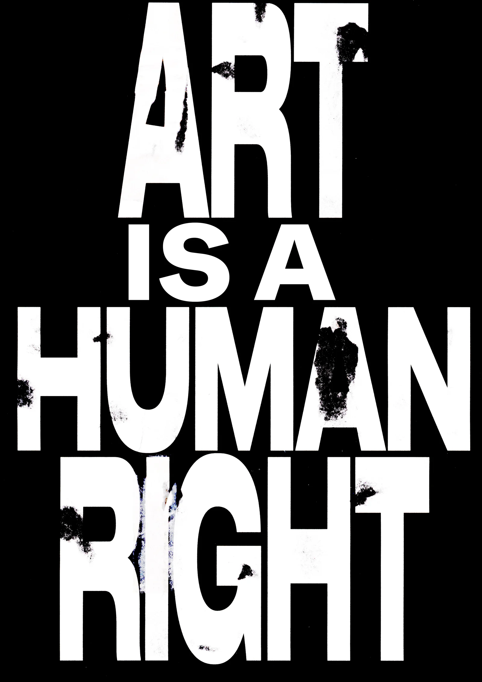Art Is A Human Right poster artwork.